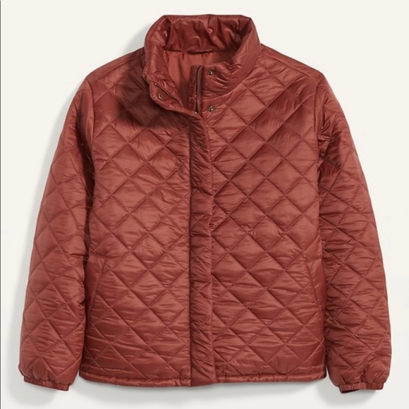 Old Navy Jackets & Blazers - Burnt Orange Diamond Quilt Coat